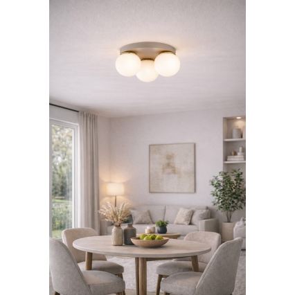 Brilagi - Ceiling light fixture 1xE27/60W/230V Ø 15 cm beige/gold