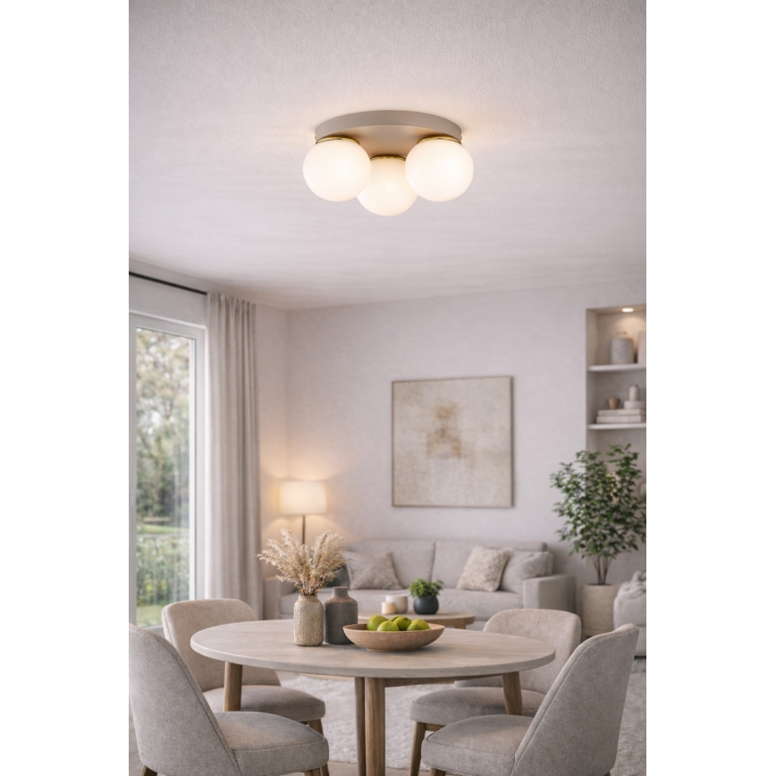 Brilagi - Ceiling light fixture 1xE27/60W/230V Ø 15 cm beige/gold