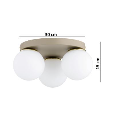 Brilagi - Ceiling light fixture MILO ECRU 1xE27/60W/230V Ø 15 cm beige/gold
