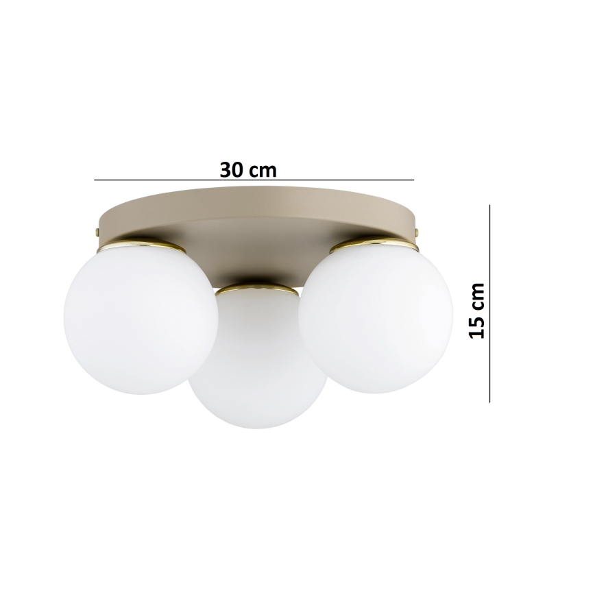 Brilagi - Ceiling light fixture MILO ECRU 1xE27/60W/230V Ø 15 cm beige/gold