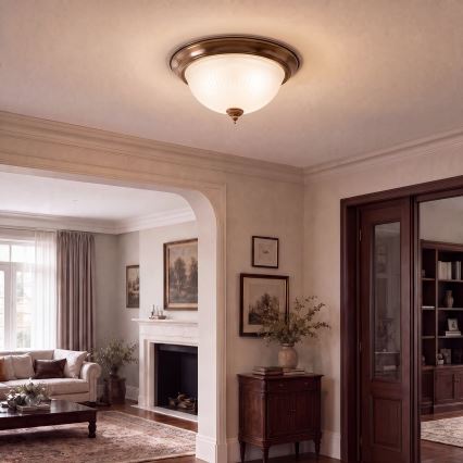 BRILAGI - Ceiling light FRESCO 2xE27/40W/230V Ø 28 cm copper finish