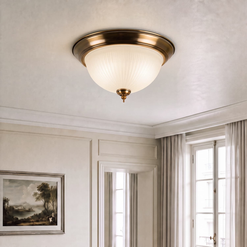 BRILAGI - Ceiling light FRESCO 2xE27/40W/230V Ø 28 cm copper finish