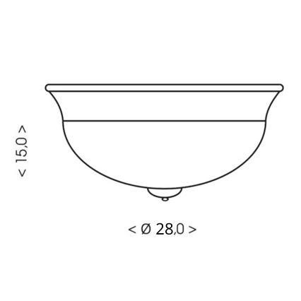 BRILAGI - Ceiling light FRESCO 2xE27/40W/230V Ø 28 cm copper finish