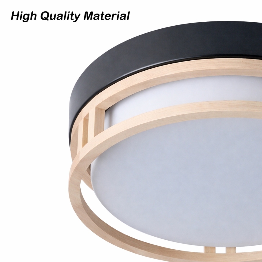 Brilagi - Ceiling light ORINO 2xE27/40W/230V Ø 27 cm black/oak