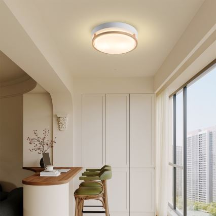 Brilagi - Ceiling light ORINO 2xE27/40W/230V Ø 27 cm White/Oak