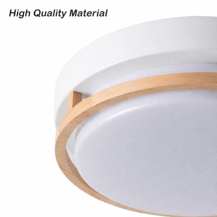Brilagi - Ceiling light ORINO 2xE27/40W/230V Ø 27 cm White/Oak