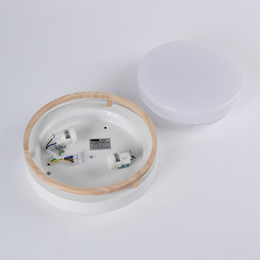Brilagi - Ceiling light ORINO 2xE27/40W/230V Ø 27 cm White/Oak
