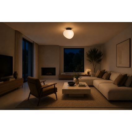 BRILAGI - Ceiling light PEBBLES 1xE27/40W/230V Ø 20 cm black