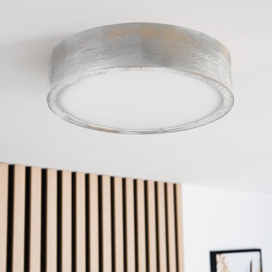 Brilagi - Ceiling light PINO 1xE27/15W/230V pine/silver Ø 27,5 cm