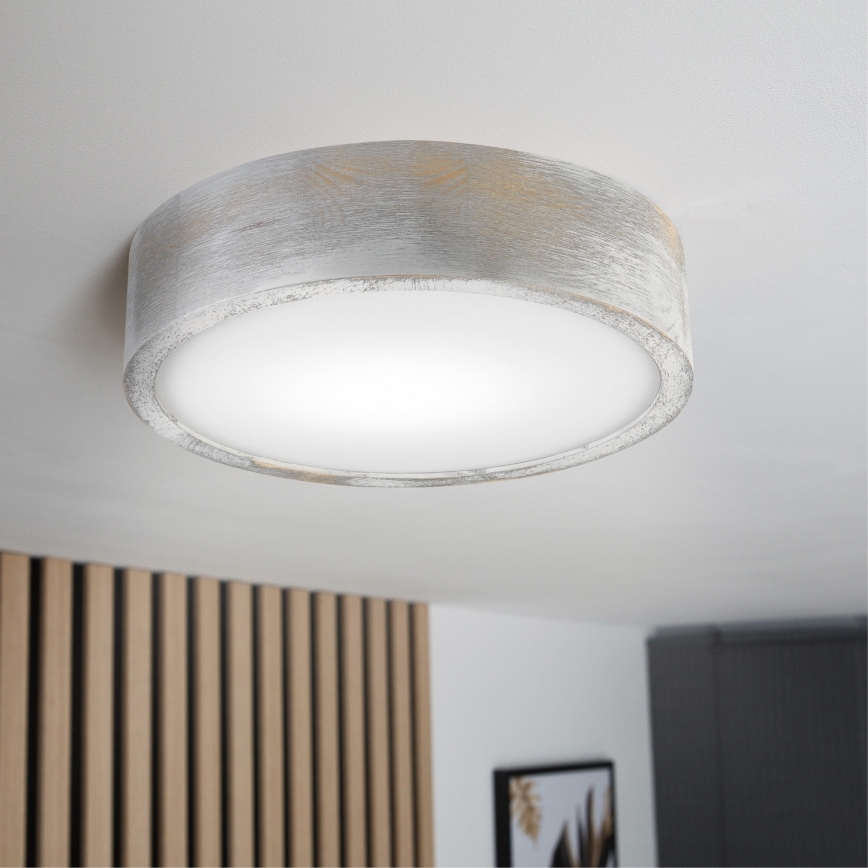 Brilagi - Ceiling light PINO 1xE27/15W/230V pine/silver Ø 27,5 cm