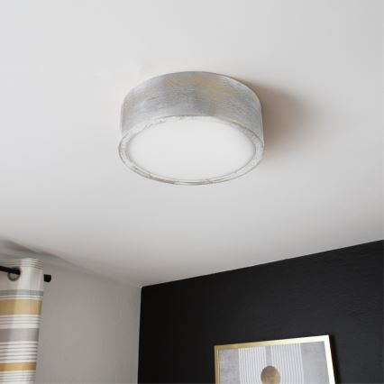 Brilagi - Ceiling light PINO 1xE27/15W/230V pine/silver Ø 27,5 cm