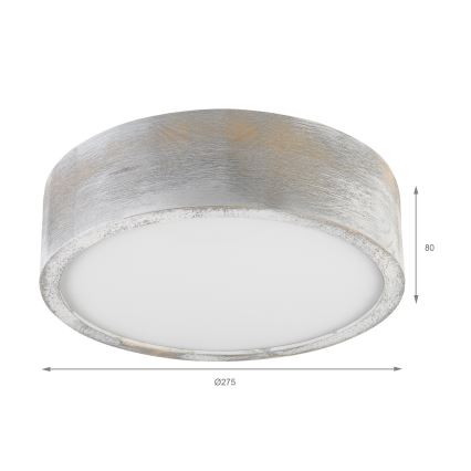 Brilagi - Ceiling light PINO 1xE27/15W/230V pine/silver Ø 27,5 cm