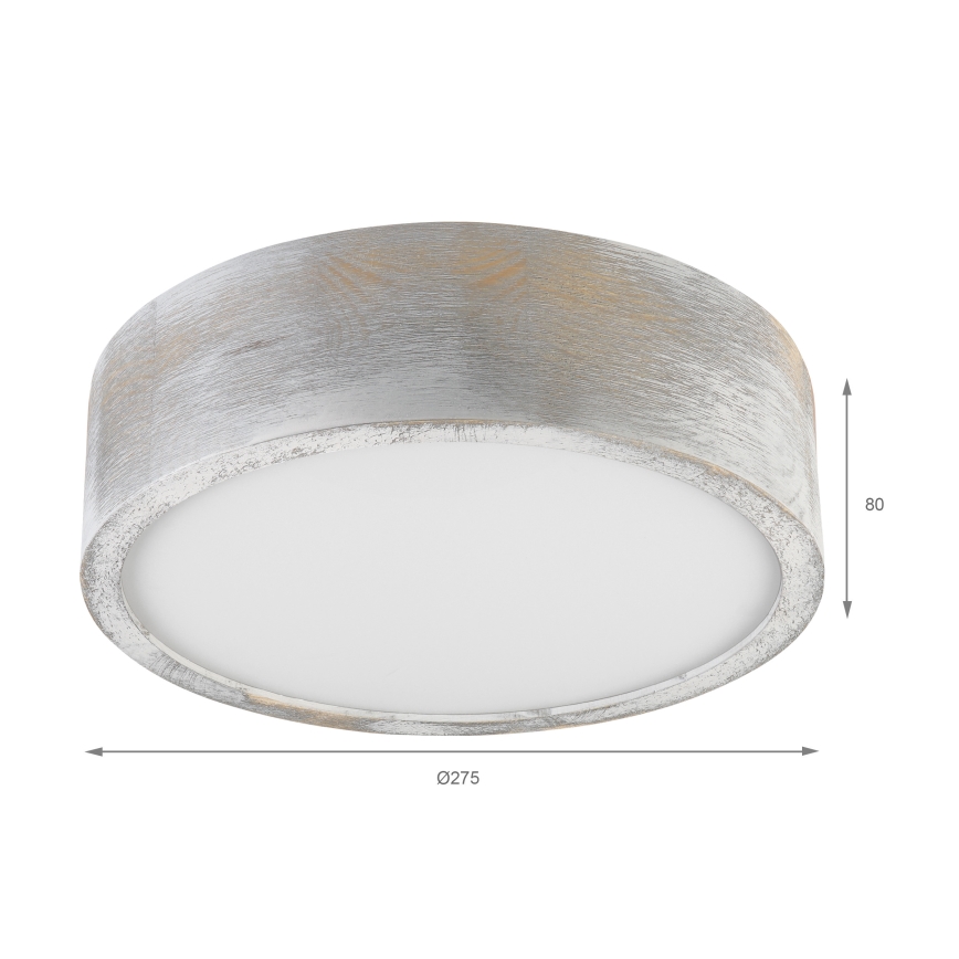 Brilagi - Ceiling light PINO 1xE27/15W/230V pine/silver Ø 27,5 cm