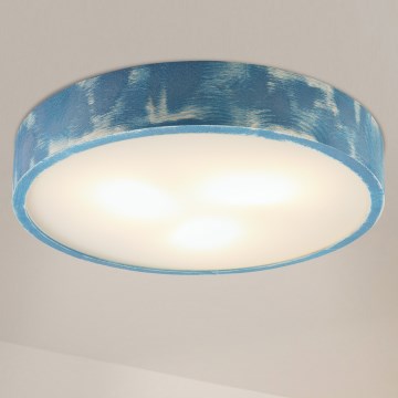 Brilagi - Ceiling light PINO 3xE27/15W/230V pine/blue, Ø 47.5 cm