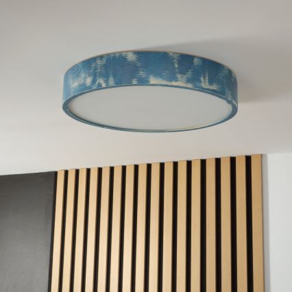 Brilagi - Ceiling light PINO 3xE27/15W/230V pine/blue, Ø 47.5 cm