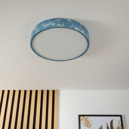 Brilagi - Ceiling light PINO 3xE27/15W/230V pine/blue, Ø 47.5 cm