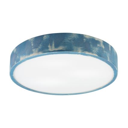 Brilagi - Ceiling light PINO 3xE27/15W/230V pine/blue, Ø 47.5 cm