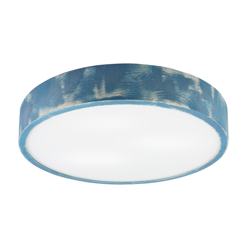 Brilagi - Ceiling light PINO 3xE27/15W/230V pine/blue, Ø 47.5 cm