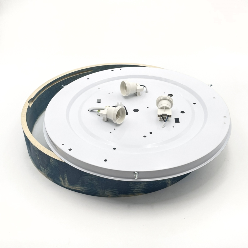 Brilagi - Ceiling light PINO 3xE27/15W/230V pine/blue, Ø 47.5 cm