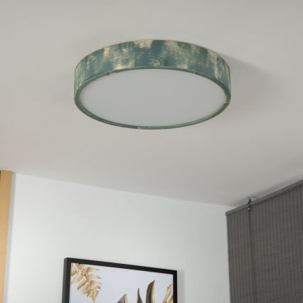 Brilagi - Ceiling light PINO 3xE27/15W/230V pine/green dia. 47,5 cm