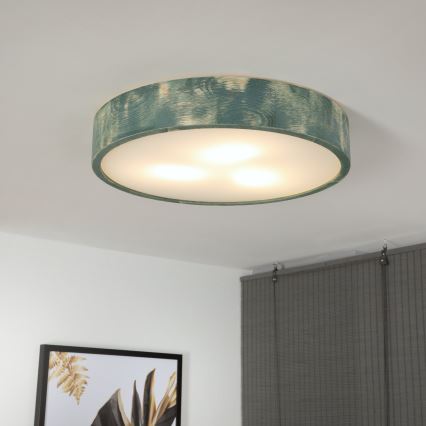 Brilagi - Ceiling light PINO 3xE27/15W/230V pine/green dia. 47,5 cm