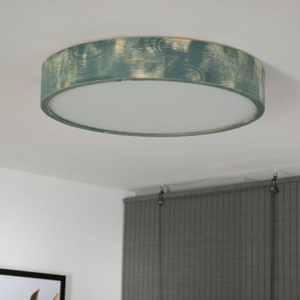Brilagi - Ceiling light PINO 3xE27/15W/230V pine/green dia. 47,5 cm