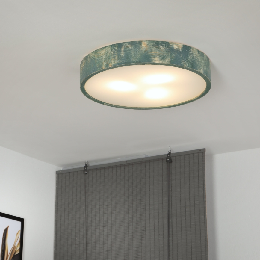 Brilagi - Ceiling light PINO 3xE27/15W/230V pine/green dia. 47,5 cm