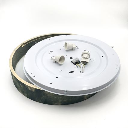 Brilagi - Ceiling light PINO 3xE27/15W/230V pine/green dia. 47,5 cm