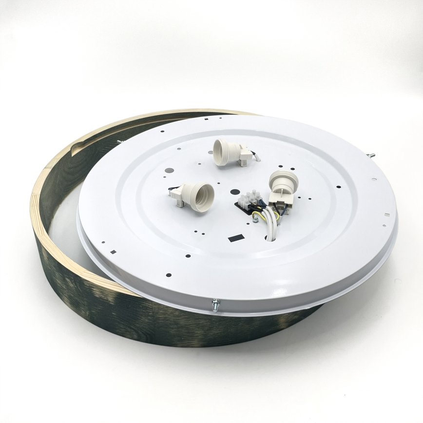 Brilagi - Ceiling light PINO 3xE27/15W/230V pine/green dia. 47,5 cm