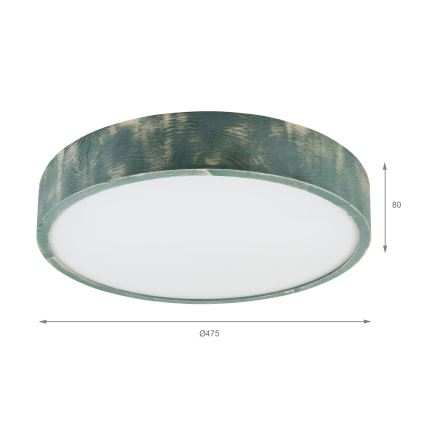 Brilagi - Ceiling light PINO 3xE27/15W/230V pine/green dia. 47,5 cm