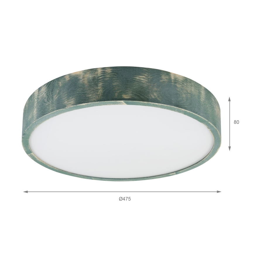 Brilagi - Ceiling light PINO 3xE27/15W/230V pine/green dia. 47,5 cm
