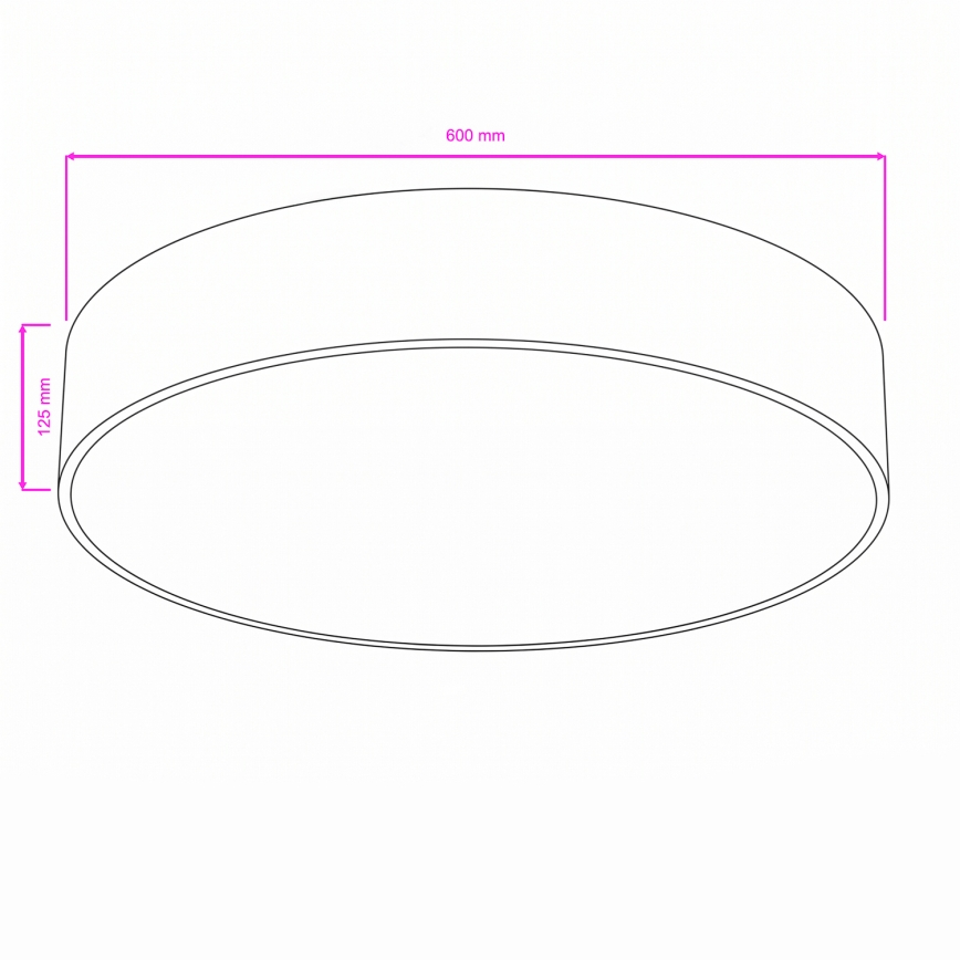 BRILAGI - Ceiling light POOL 5xE27/15W/230V Ø 60 cm IP54 black