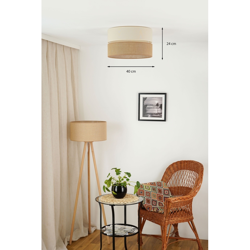 Brilagi - Ceiling light ROYAL YUTE 1xE27/15W/230V d. 40 cm beige/creamy