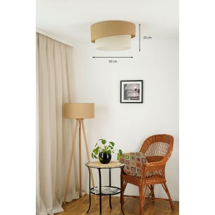 Brilagi - Ceiling light SHINE 1xE27/15W/230V d. 50 cm beige/creamy