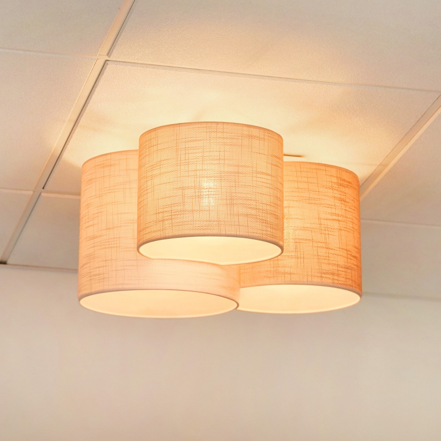 Brilagi - Ceiling light SNAKE 3xE27/15W/230V grey/creamy