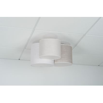 Brilagi - Ceiling light SNAKE 3xE27/15W/230V grey/creamy