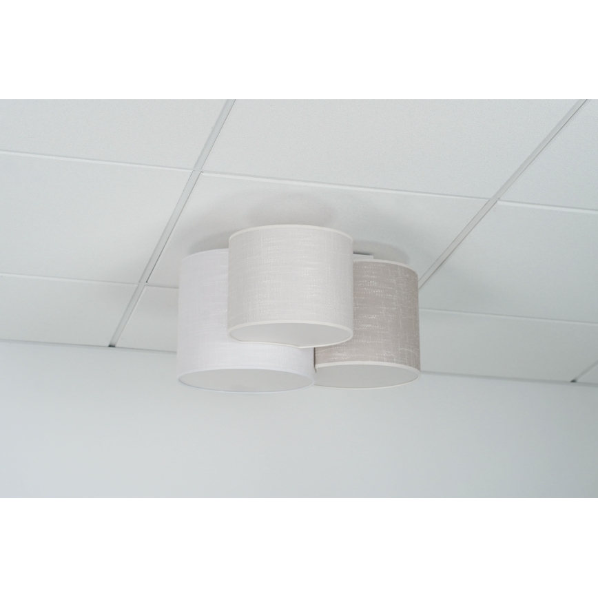 Brilagi - Ceiling light SNAKE 3xE27/15W/230V grey/creamy