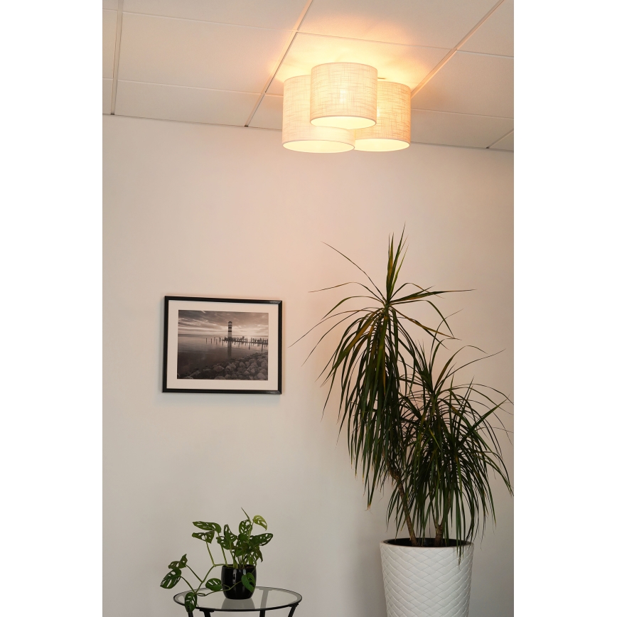 Brilagi - Ceiling light SNAKE 3xE27/15W/230V grey/creamy