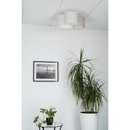 Brilagi - Ceiling light SNAKE 3xE27/15W/230V grey/creamy