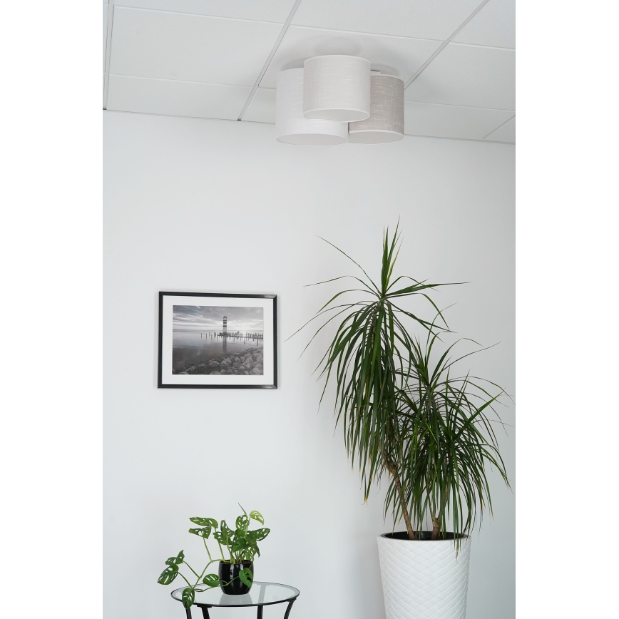 Brilagi - Ceiling light SNAKE 3xE27/15W/230V grey/creamy