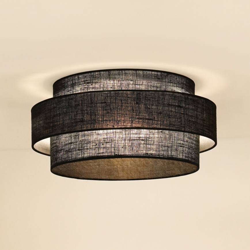 Brilagi - Ceiling light SPACE YUTE LED/12W/230V d. 50 cm 3000K/4000K/6400K black