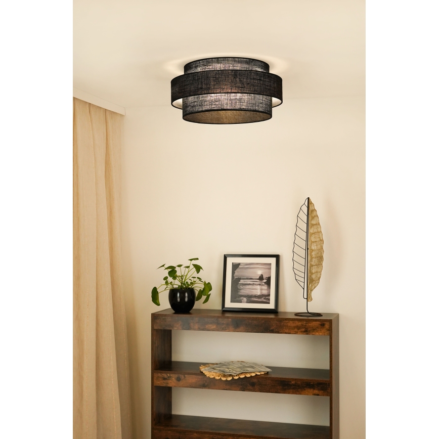 Brilagi - Ceiling light SPACE YUTE LED/12W/230V d. 50 cm 3000K/4000K/6400K black
