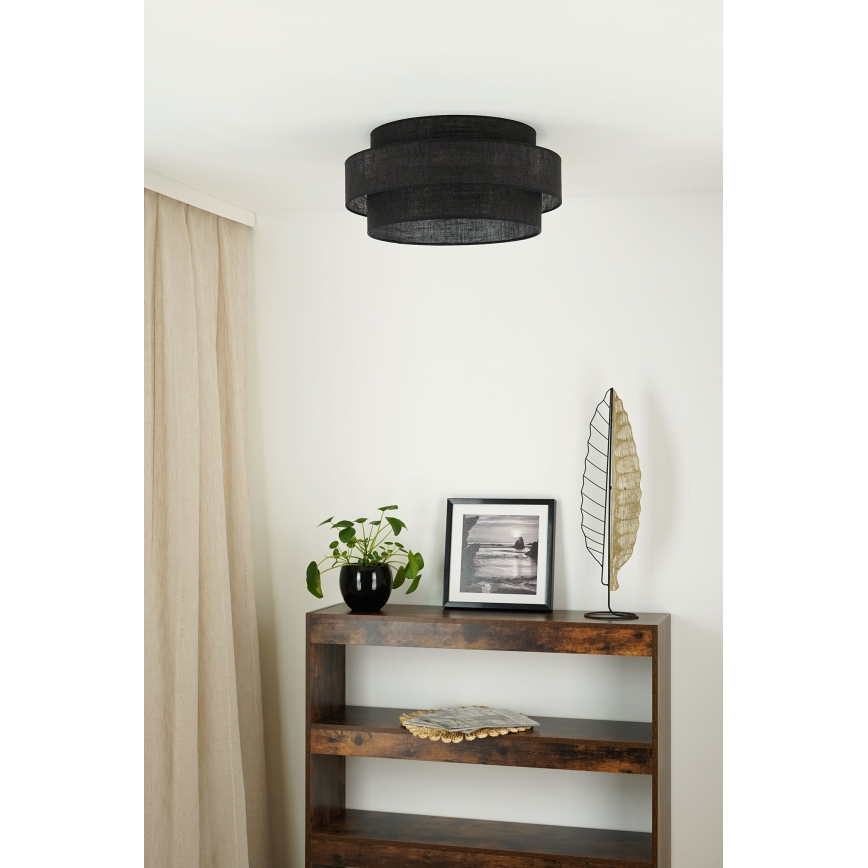 Brilagi - Ceiling light SPACE YUTE LED/12W/230V d. 50 cm 3000K/4000K/6400K black