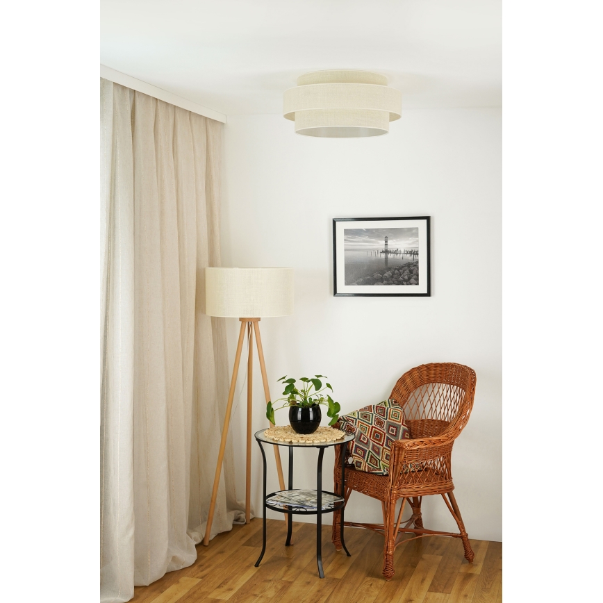 Brilagi - Ceiling light SPACE YUTE LED/12W/230V d. 50 cm 3000K/4000K/6400K creamy