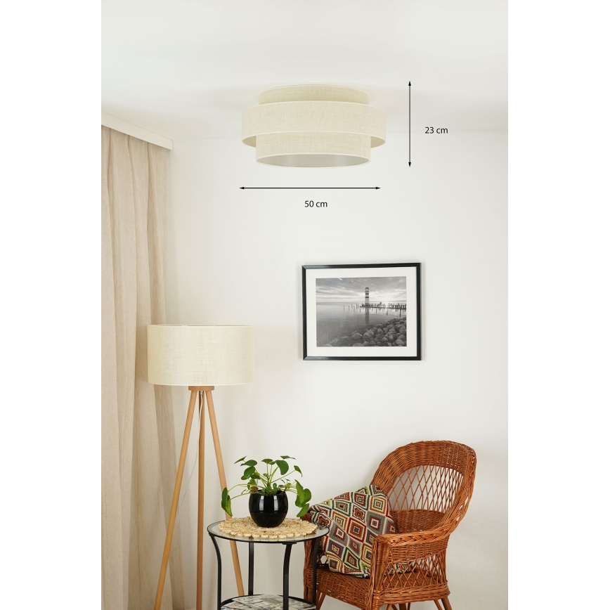 Brilagi - Ceiling light SPACE YUTE LED/12W/230V d. 50 cm 3000K/4000K/6400K creamy