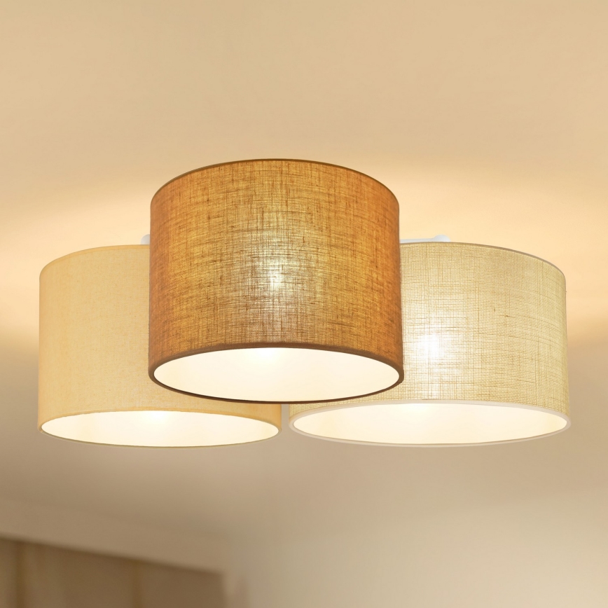 Brilagi - Ceiling light SPIDER 3xE27/15W/230V beige/creamy