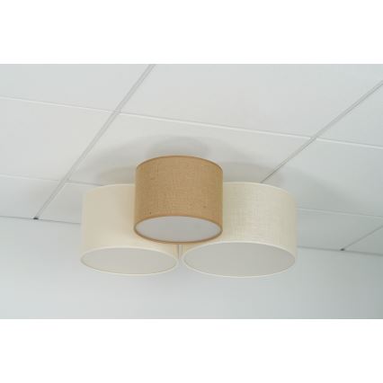 Brilagi - Ceiling light SPIDER 3xE27/15W/230V beige/creamy