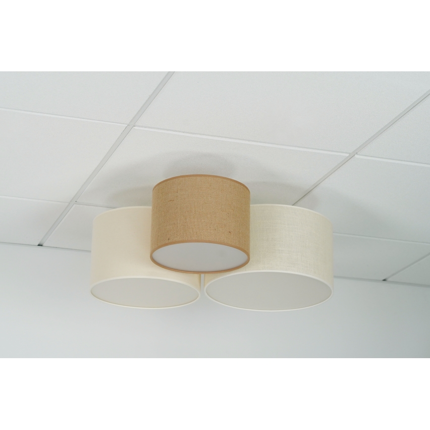 Brilagi - Ceiling light SPIDER 3xE27/15W/230V beige/creamy