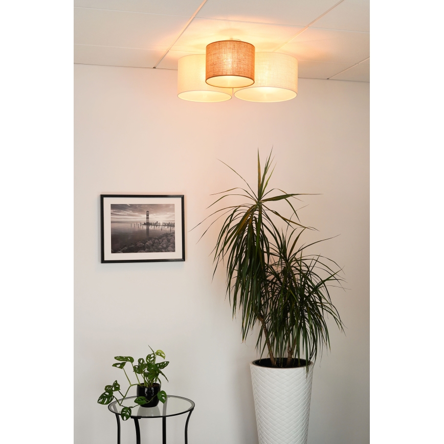 Brilagi - Ceiling light SPIDER 3xE27/15W/230V beige/creamy