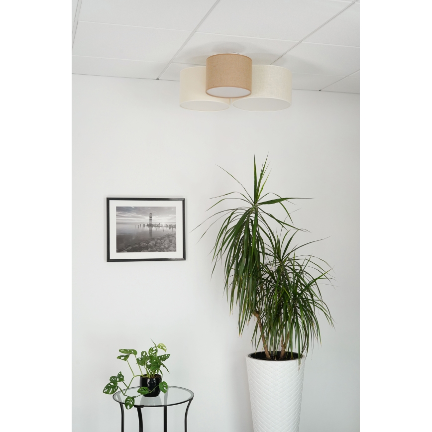 Brilagi - Ceiling light SPIDER 3xE27/15W/230V beige/creamy